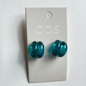 COS Teal Hoop Earrings